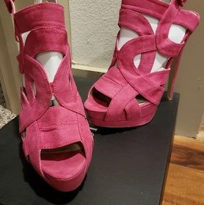 JustFab Fuschia Kena Heels
